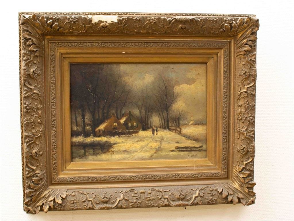 Schilderij van het platteland 38537, Huis en Inrichting, Ophalen of Verzenden, Gebruikt, Schilderij