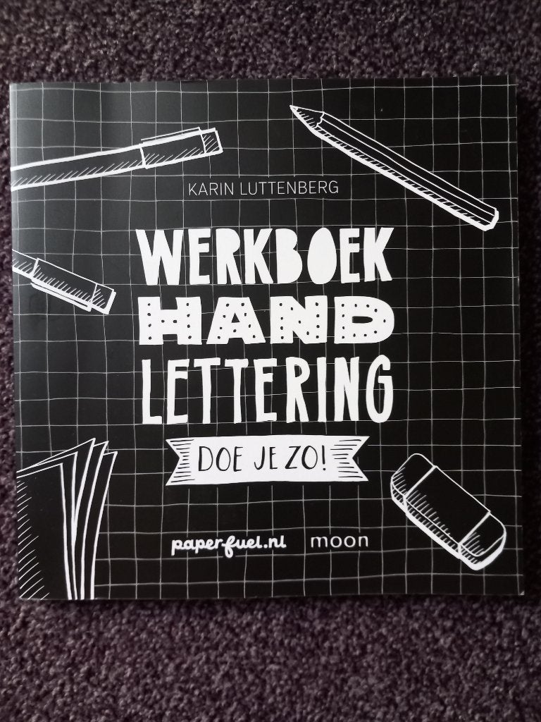 Werkboek handlettering doe je zo, Ophalen of Verzenden, Zo goed als nieuw, Tekenen en Schilderen, Karin Luttenberg