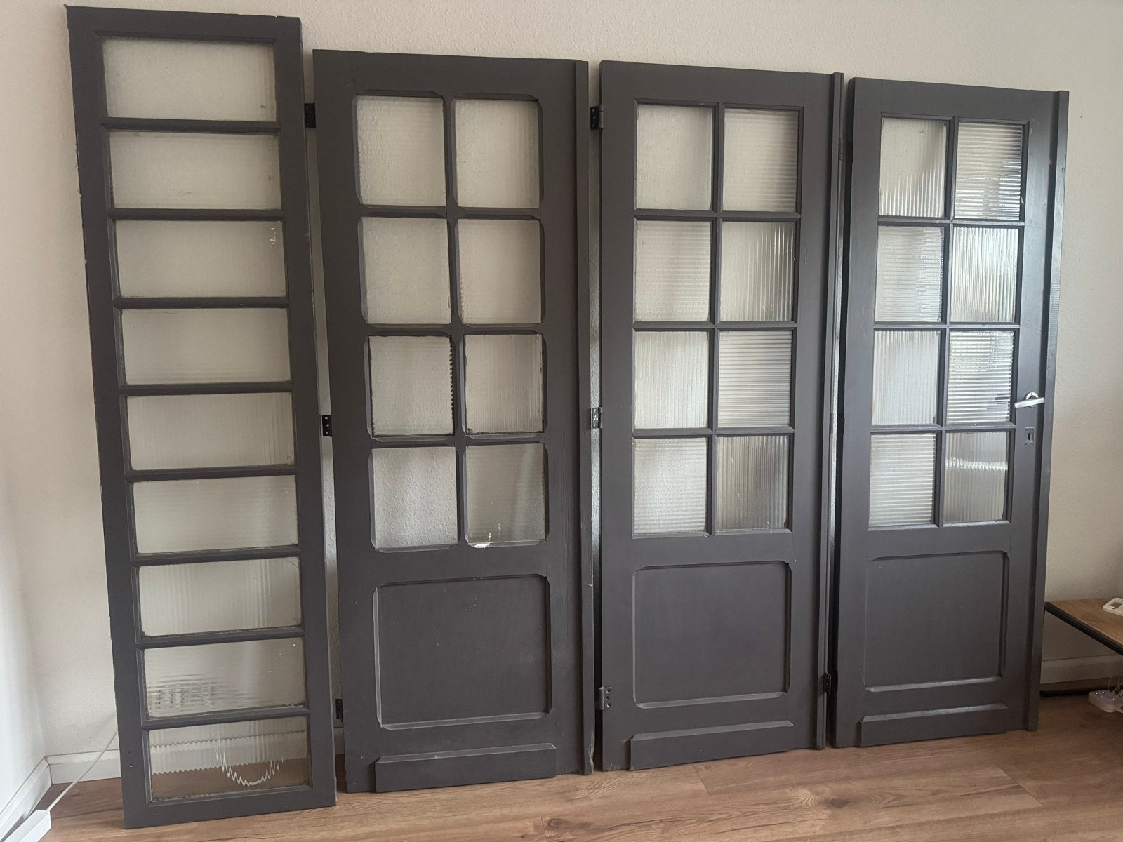 3 ensuite deuren met bovenlicht (210cm breed), Ophalen, Gebruikt, Binnendeur, Vouwdeur