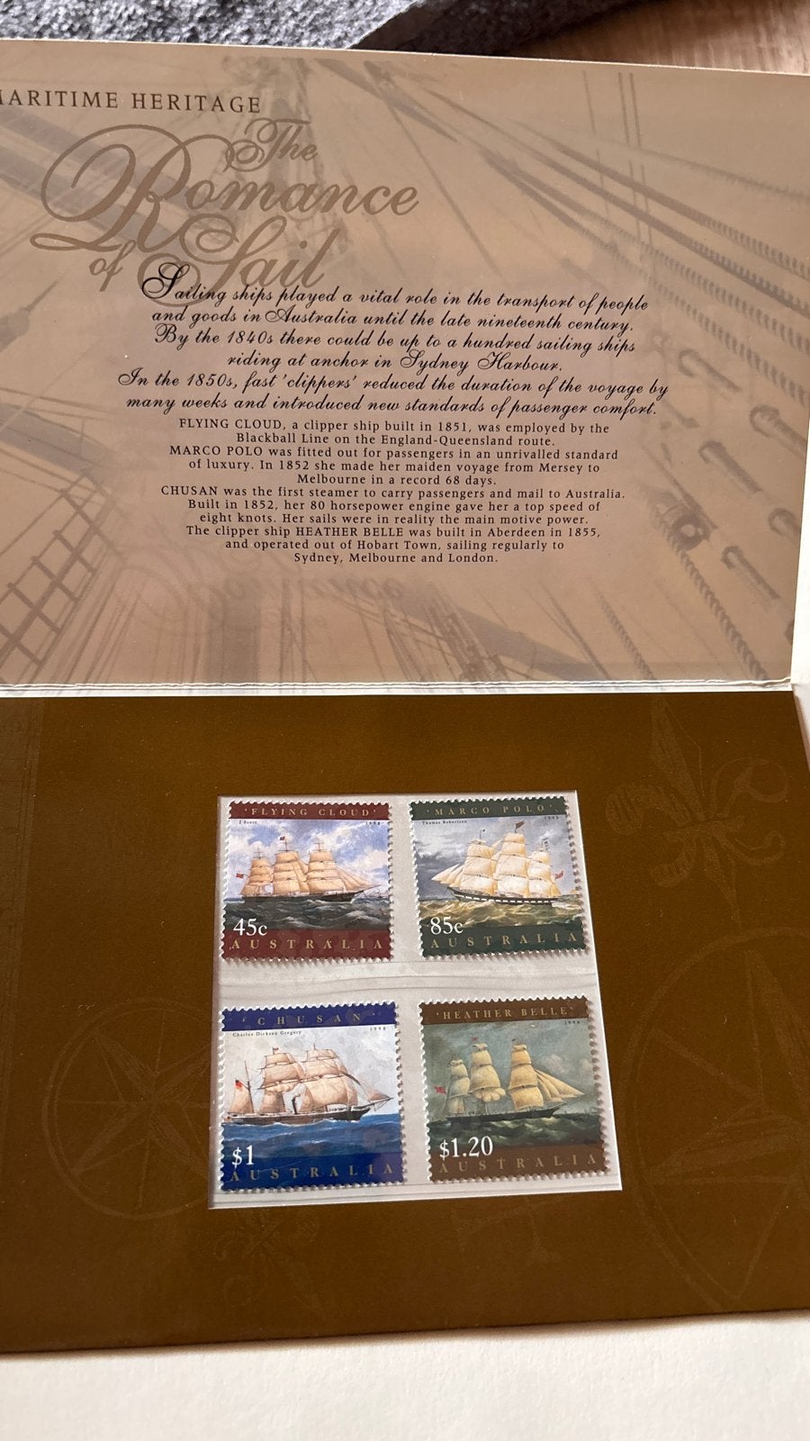 Australische postzegels 'The Romance of Sail', Ophalen of Verzenden, Onbeschreven, Rest van de wereld