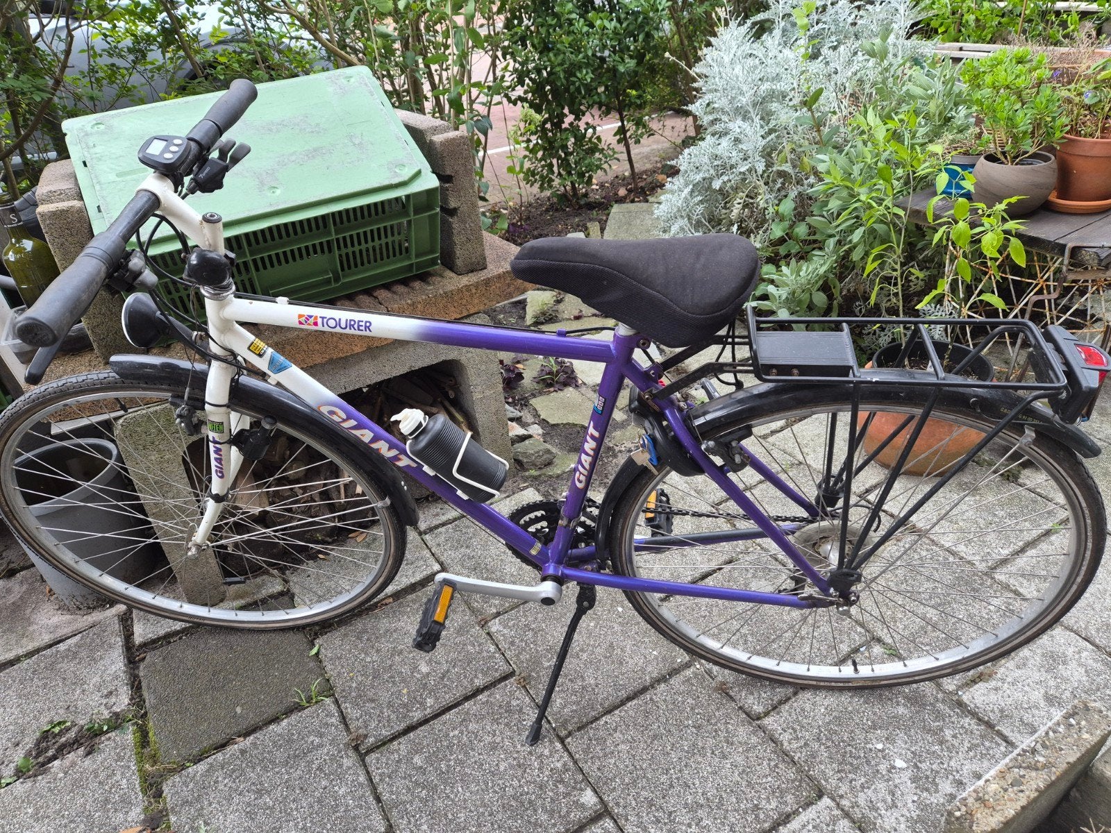 Kleine Giant Tourer fiets - Paars/Wit, Fietsen en Brommers, Ophalen, Gebruikt, Versnellingen, Giant