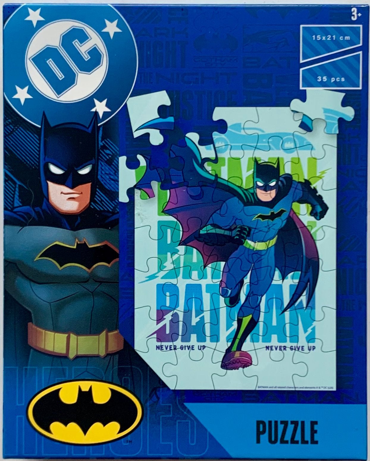 Puzzel - Batman: Never Give Up [35pcs] Nieuw, Ophalen of Verzenden, 10 tot 50 stukjes, Nieuw, 2 tot 4 jaar