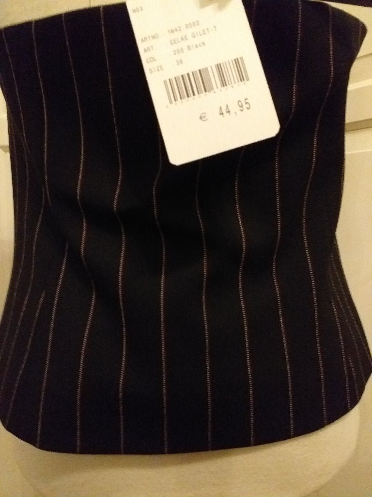 Gilet Steps Zwart met rood/wit streepje nieuw S 36 ( Jool ), Verzenden, Zwart, Nieuw, Steps
