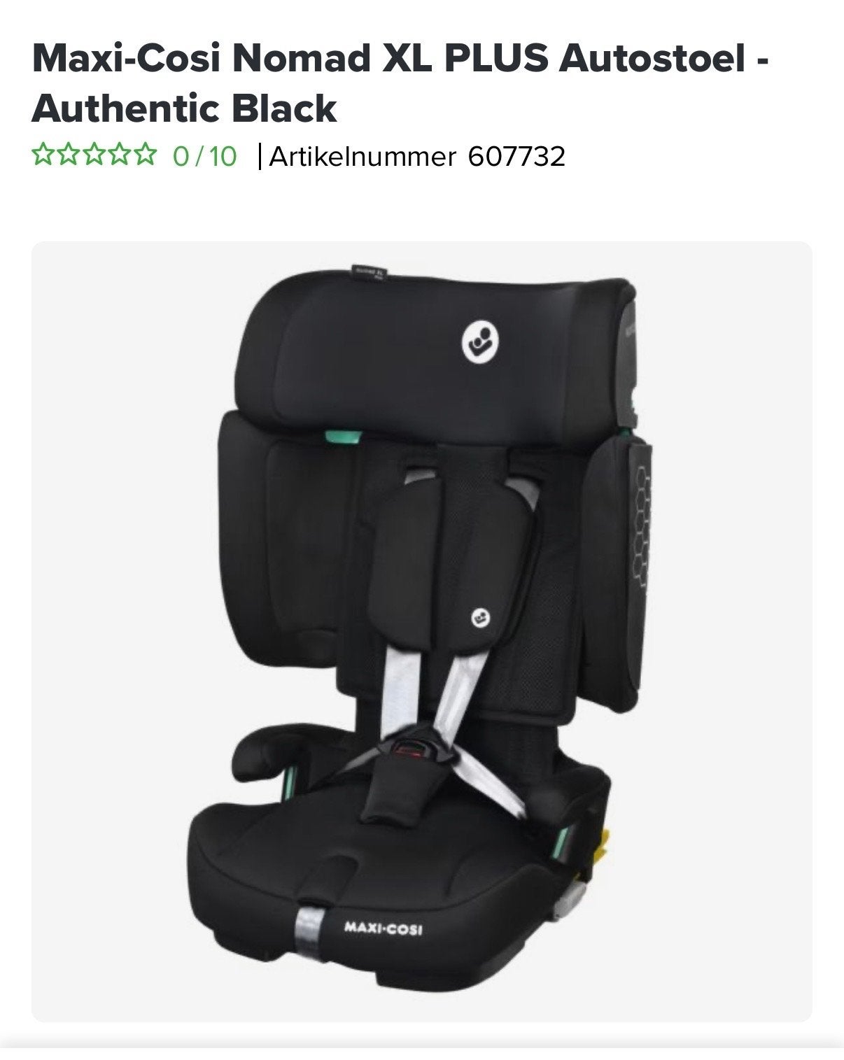Gezocht: Maxi Cosi Nomad XL Plus Autostoel, Verstelbare rugleuning, Ophalen of Verzenden, 9 t/m 36 kg, Maxi-Cosi