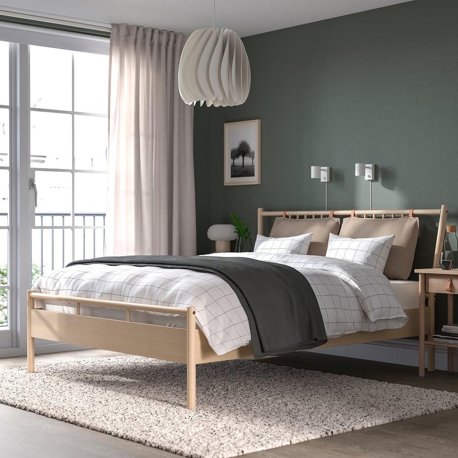 IKEA BJÖRKSNÄS bed 140 x 200 cm, Ophalen, Beige, Tweepersoons, 140 cm