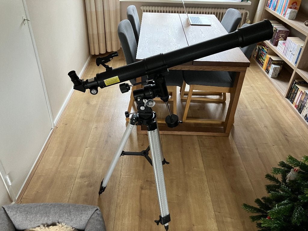 BRESSER Lyra 70/900mm EQ-SKY telescoop, 80 tot 200 mm, Met statief, Zo goed als nieuw, Spiegeltelescoop (reflector)