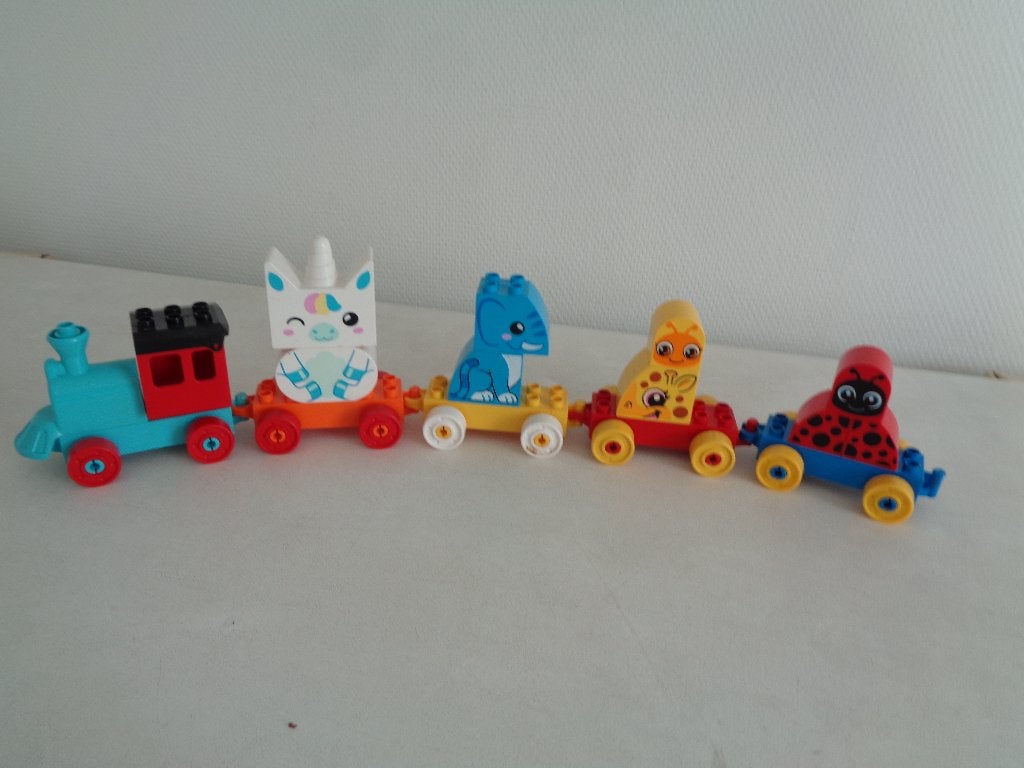 Duplo dieren trein., Kinderen en Baby's, Speelgoed | Duplo en Lego, Ophalen of Verzenden, Zo goed als nieuw, Duplo