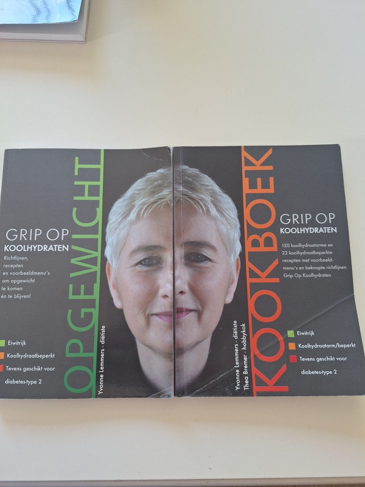 Grip op Koolhydraten: Op Gewicht & Kookboek (2 boeken), Gelezen, Yvonne Lemmers, Thea Bremer, Gezond koken, Ophalen of Verzenden