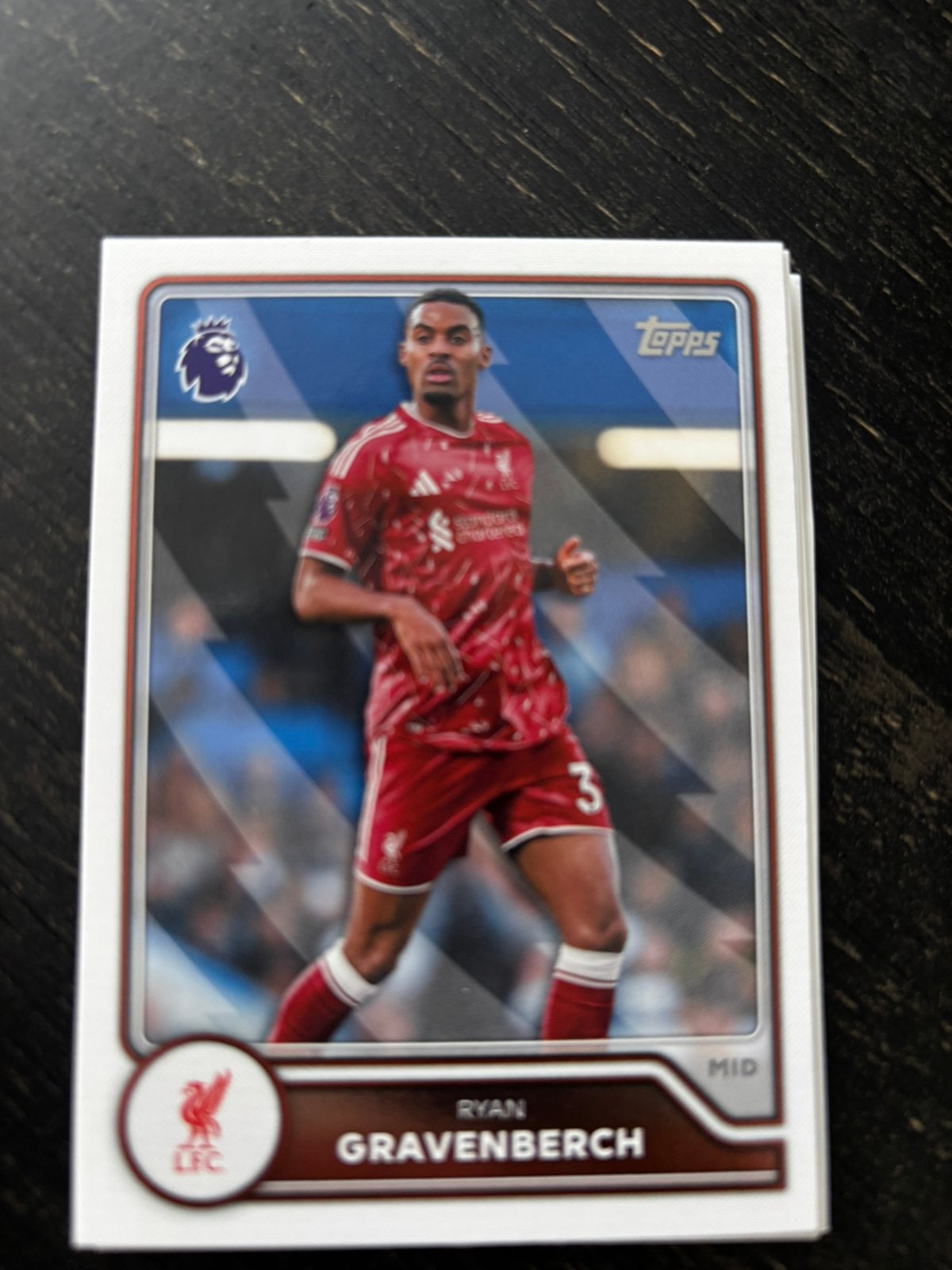 2026-27 Topps PL.  R.  Gravenberch #166 Liverpool Mint, Verzenden, Zo goed als nieuw, Overige binnenlandse clubs, Overige typen
