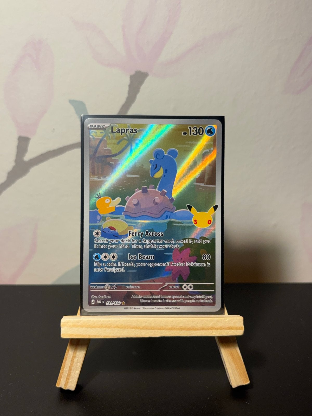 Lapras 131/128, Ophalen of Verzenden, Zo goed als nieuw, Losse kaart, Foil