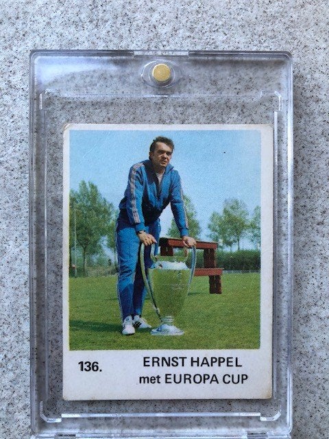 Voetbalplaatje Feyenoord  Ernst Happel Monty Gum album, Verzamelen, Ophalen of Verzenden, Gebruikt, Feyenoord, Spelerskaart