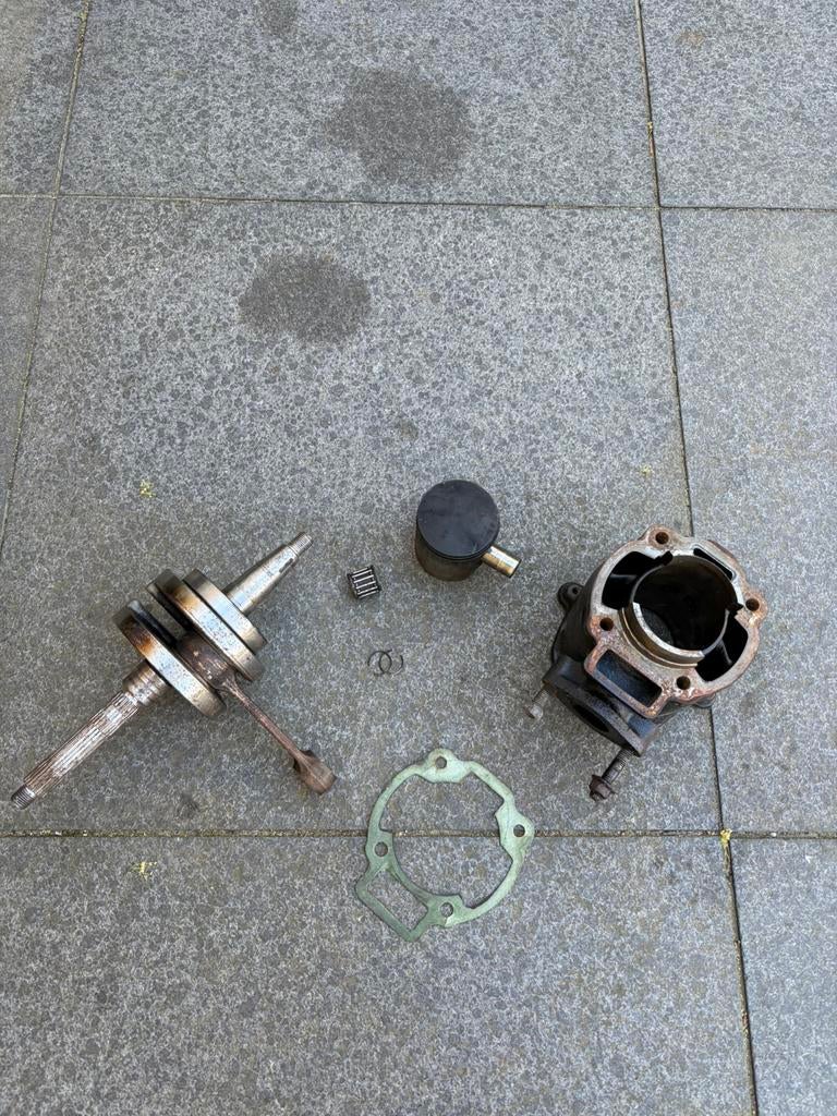 Cilinder en krukas voor 125/180cc piaggio, Ophalen of Verzenden, Gebruikt, Cilinder