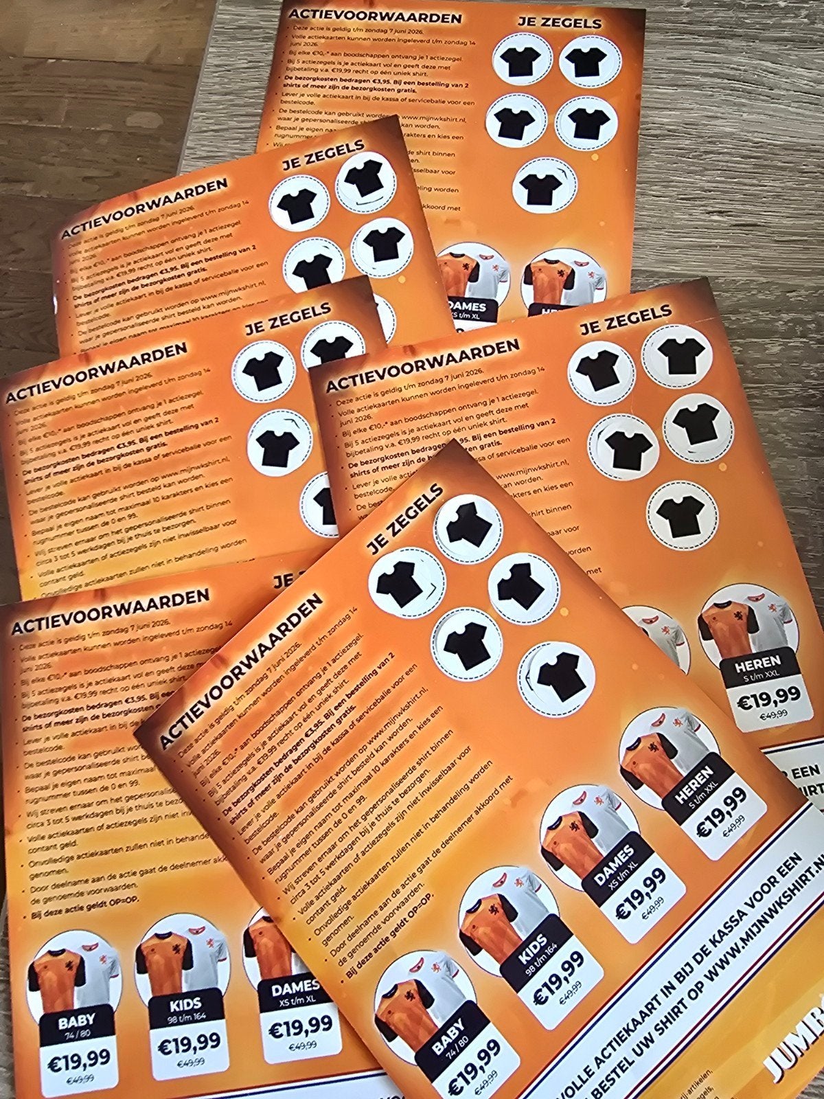 6x volle spaarkaart jumbo wk shirt. Jumbo koorneef 0, Jumbo, Ophalen of Verzenden