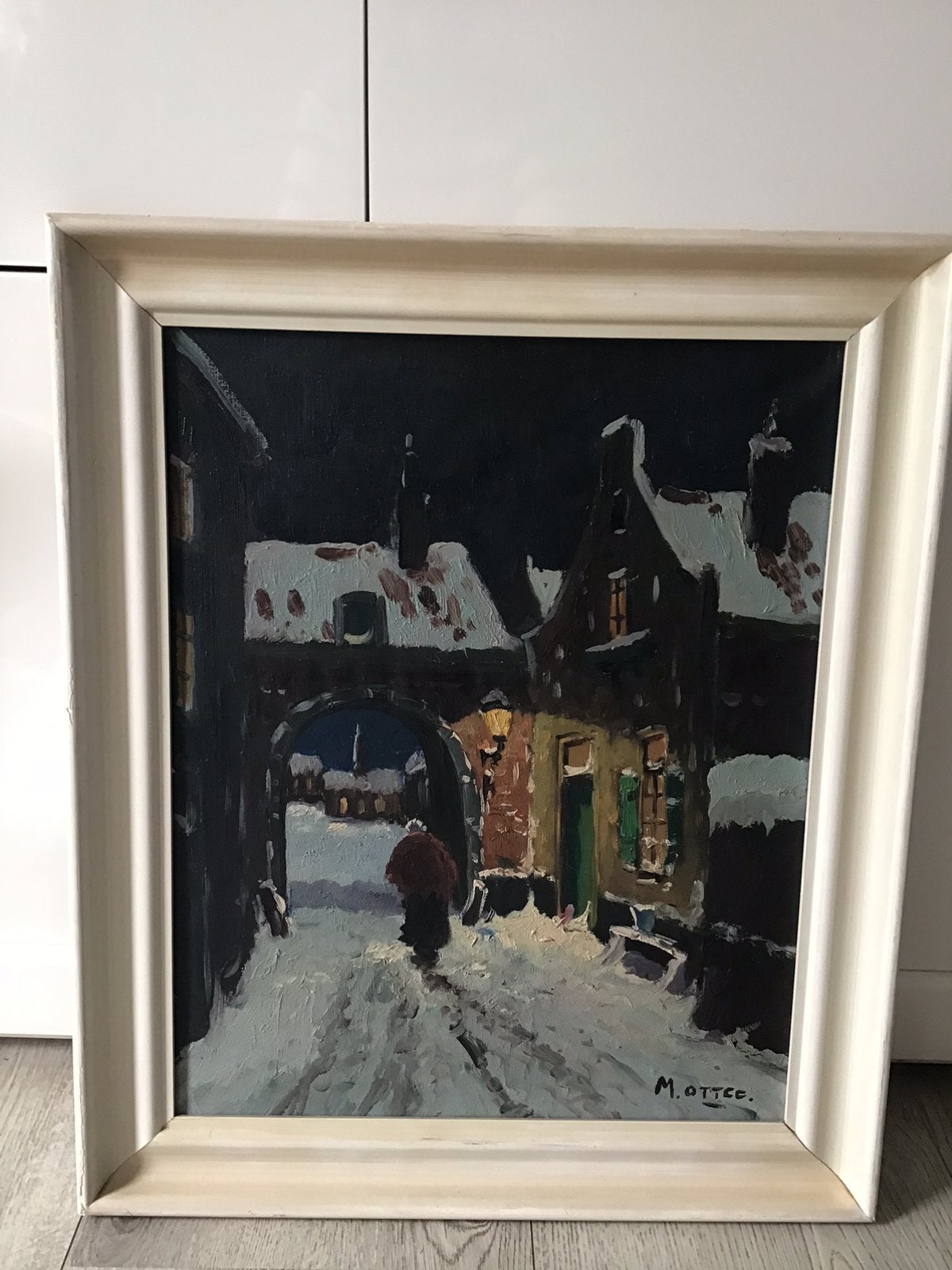 Winters stadsgezicht Arnout van Gilst Marc Ottee, Antiek en Kunst, Ophalen