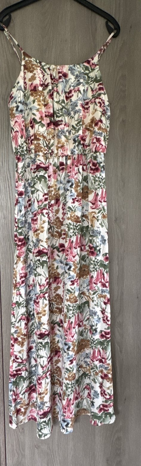 Only Zomerse bloemen maxi jurk met spaghettibandjes maat 38, Maat 38/40 (M), Meerkleurig, Ophalen of Verzenden, Zo goed als nieuw