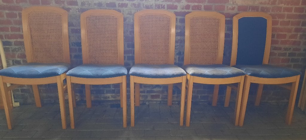 Gratis 5 eetkamerstoelen, Ophalen, Gebruikt, Overige kleuren, Vijf, Zes of meer stoelen