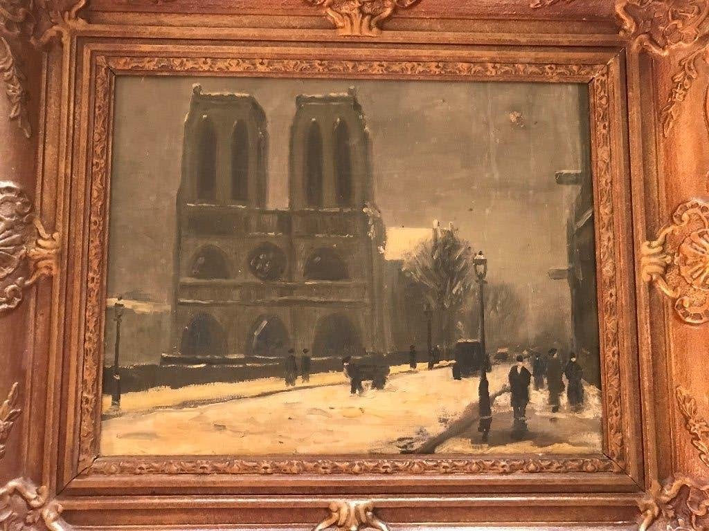 olieverf stadsgezicht impressionistisch, Doek, Origineel werk, Impressionistisch, Ophalen of Verzenden