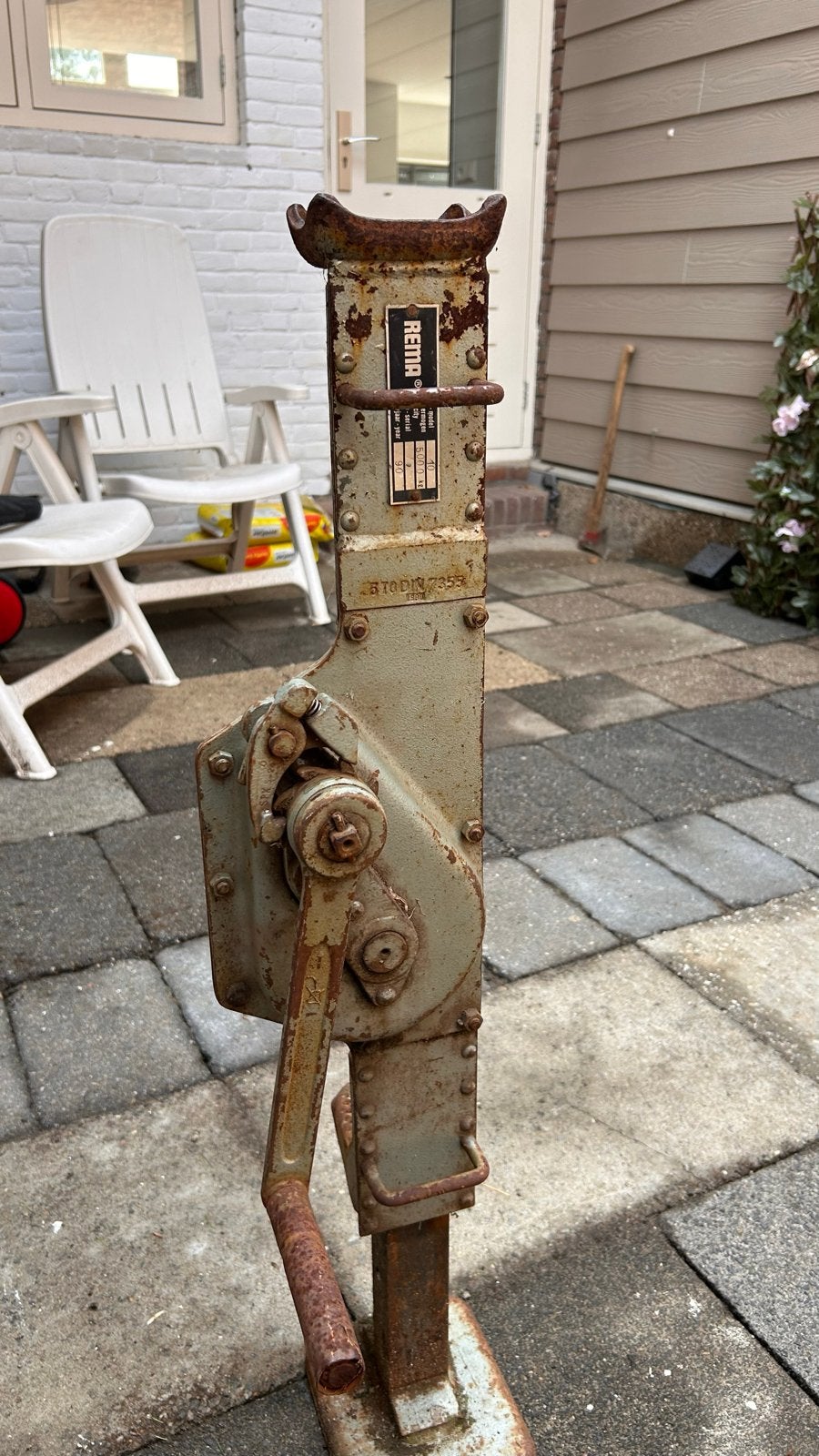 Rema Vintage Krik 5000 kg Hefvermogen, Auto diversen, Krikken, Ophalen, Gebruikt, Mechanisch, Potkrik