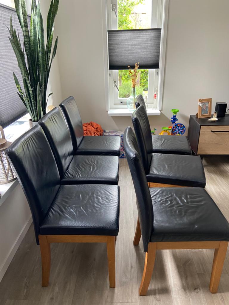 Set van 6 stoelen, Ophalen, Gebruikt, Zwart, Vijf, Zes of meer stoelen