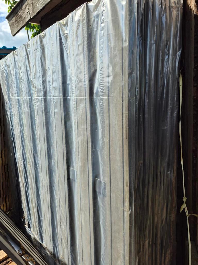 180x180cm composiet schutting antraciet/grijs AANBIEDING!, Ophalen, Kunststof, 1 tot 2 meter, Nieuw
