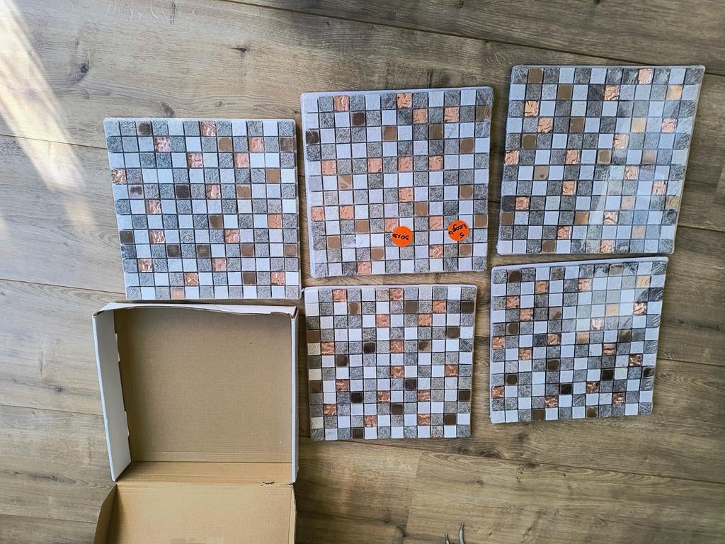 Mozaïek natuursteen St. Moritz Rose 30x30 grijs/koper, Ophalen, Overige materialen, Wandtegels, Nieuw