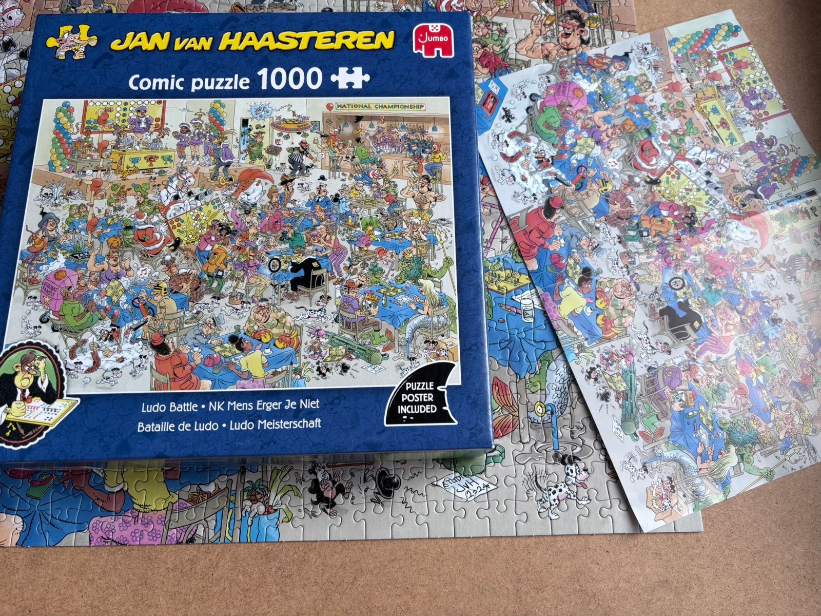 Jan van Haasteren puzzel 1000 stukjes, Ophalen, 500 t/m 1500 stukjes, Zo goed als nieuw, Legpuzzel
