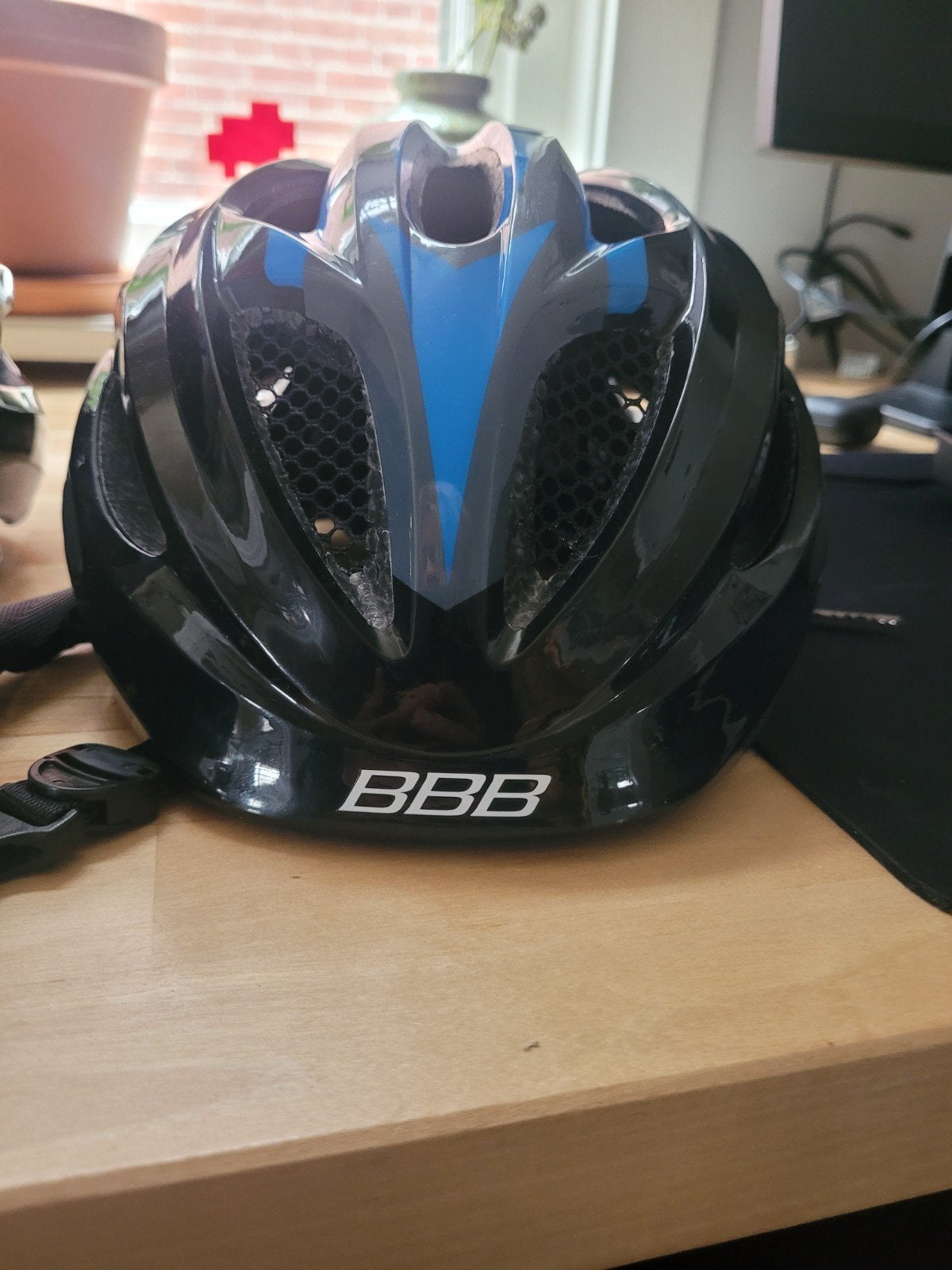 BBB Fietshelm Zwart/Blauw met LED-achterlicht, Ophalen, Gebruikt, Overige maten, BBB