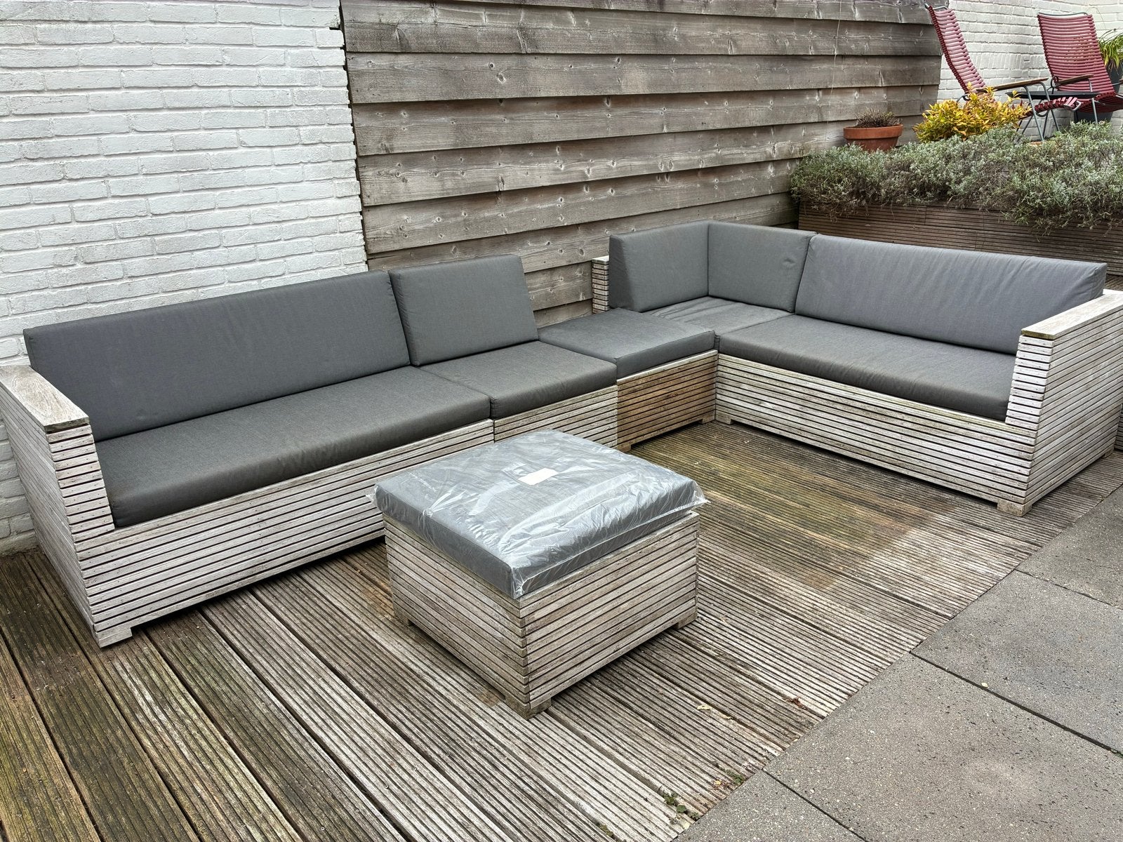Kees Smit Tuinset Rough C - Teakhout Loungeset, Tuin en Terras, Tuinsets en Loungesets, Ophalen, Gebruikt, Meer dan 8 zitplaatsen