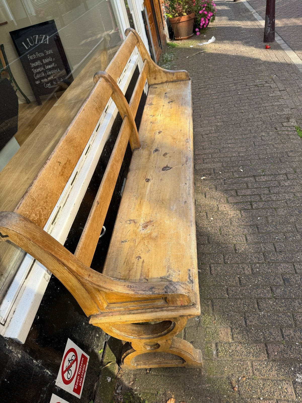 Vintage houten bankje - Rustiek en charmant, Antiek en Kunst, Ophalen