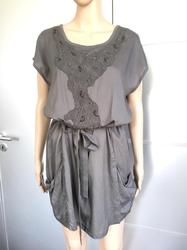 B993 DIDI grijs jurkje jurk tuniek blouse top Maat S=36, Kleding | Dames, Jurken, Didi, Ophalen of Verzenden, Zo goed als nieuw