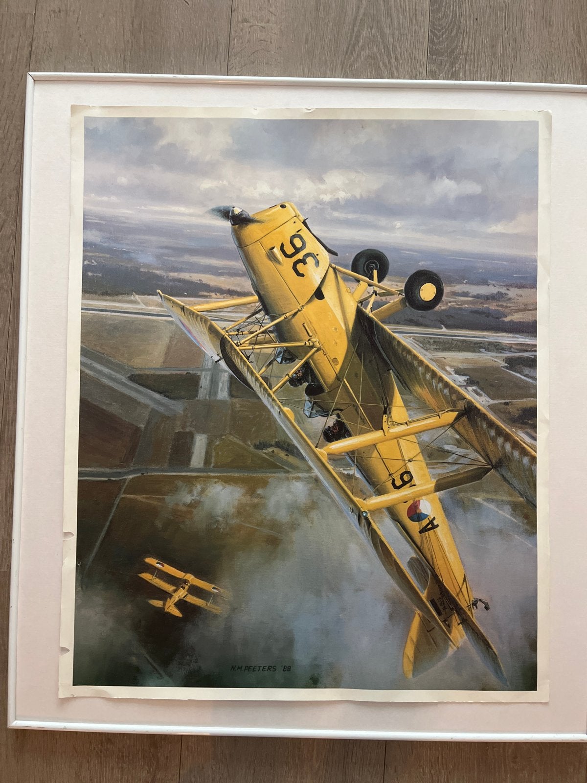 Vliegtuig N.M. Peeters '88 Havilland Tiger Moth klu, Ophalen of Verzenden, Gebruikt, Kaart, Foto of Prent