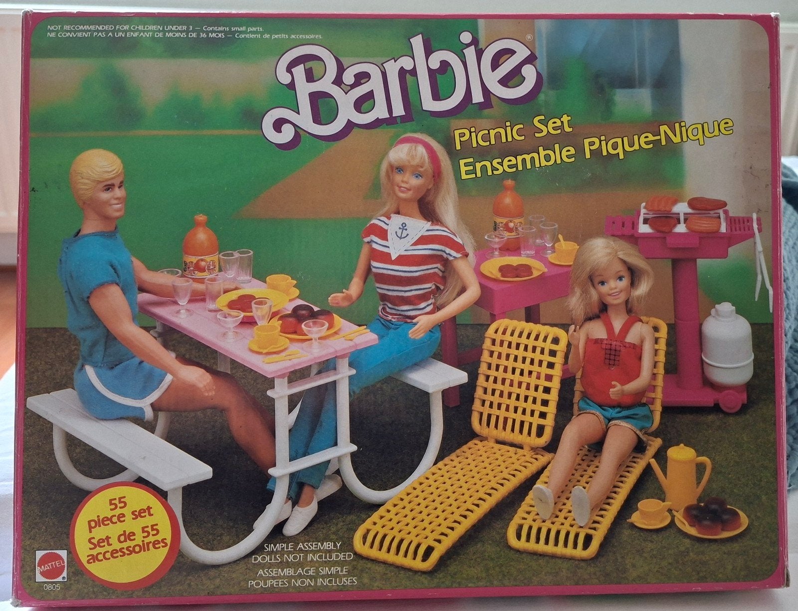 Vintage Barbie Picknick Set (1986) - Compleet met Doos, Ophalen of Verzenden, Zo goed als nieuw, Barbie