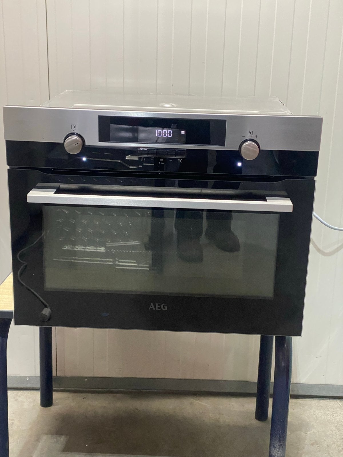 AEG Combi-oven KMK561000M - Zo goed als nieuw, 45 tot 50 cm, Bella, Ophalen of Verzenden, Inbouw