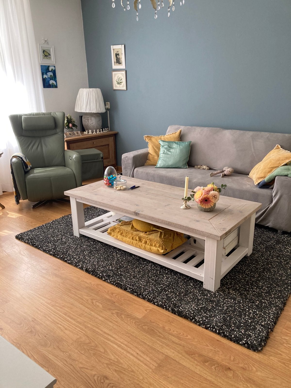 Salontafel handgemaakt..idee ,riviera maison, Ophalen, 100 tot 150 cm, 50 tot 100 cm, Zo goed als nieuw
