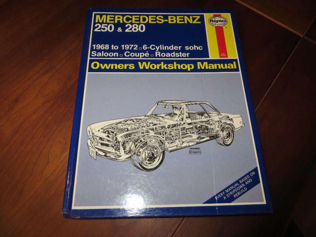 Haynes workshop manual Mercedes 230, 250, 280 SL, W108, W114, Ophalen of Verzenden