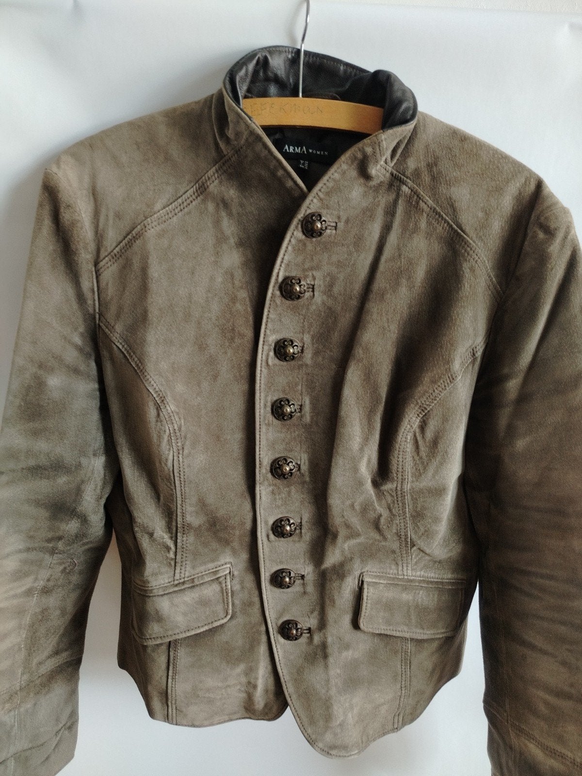 Prachtig echt leer vintage boho ARMA suède jasje, Bruin, Maat 42/44 (L), Ophalen of Verzenden, Zo goed als nieuw
