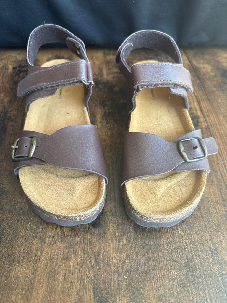 Leren Bruine Hush Puppies sandalen maat 34, Ophalen of Verzenden, Zo goed als nieuw, Bruin, Sandalen of Muiltjes