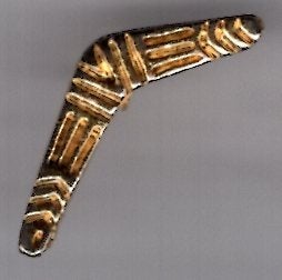 Boemerang koper PIN ( BLAD6_640), Verzamelen, Verzenden, Nieuw, Sport, Speldje of Pin