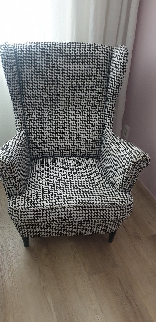 Fauteuil - Stoel IKEA model Strandom ruit, Ophalen, 75 tot 100 cm, Zo goed als nieuw, 75 tot 100 cm
