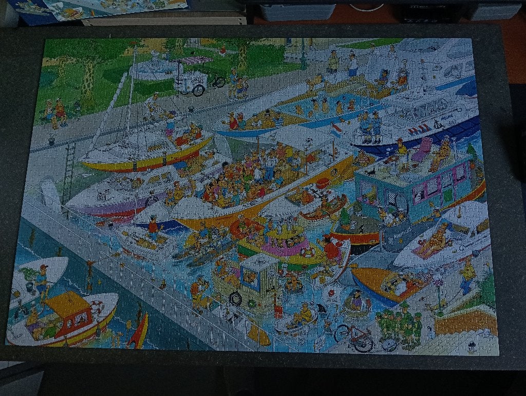 Jan van Haasteren Puzzel - De Sluizen- 2000 stukjes, Ophalen of Verzenden, Meer dan 1500 stukjes, Gebruikt, Legpuzzel