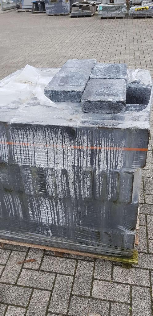 Uniek: Cobblestones getrommeld Antraciet 20x30x6, Tuin en Terras, Ophalen, Nieuw, 10 m² of meer, Nvt