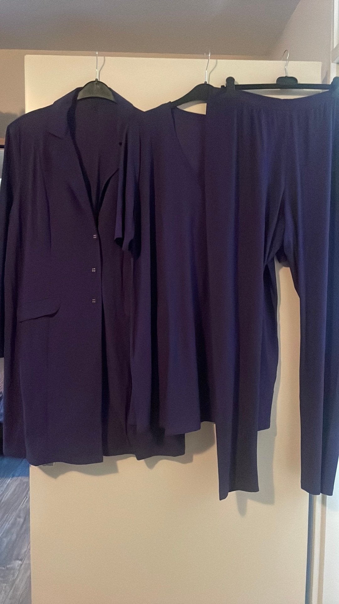 Prachtig paars pak van plus basics maat 48/50, Kleding | Dames, Grote Maten, Ophalen of Verzenden, Zo goed als nieuw, Paars, Overige typen