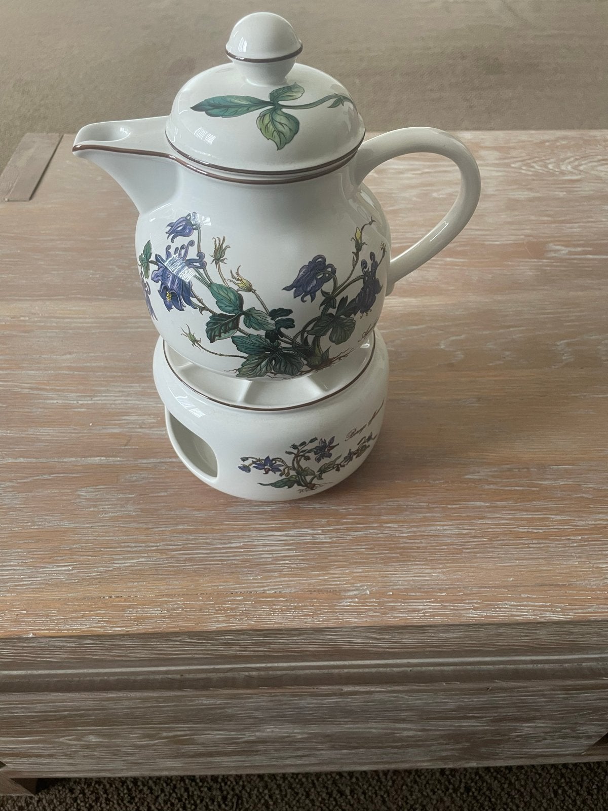 Villeroy & Boch Botanica Theepot en Rechaud - Goede Staat, Ophalen of Verzenden