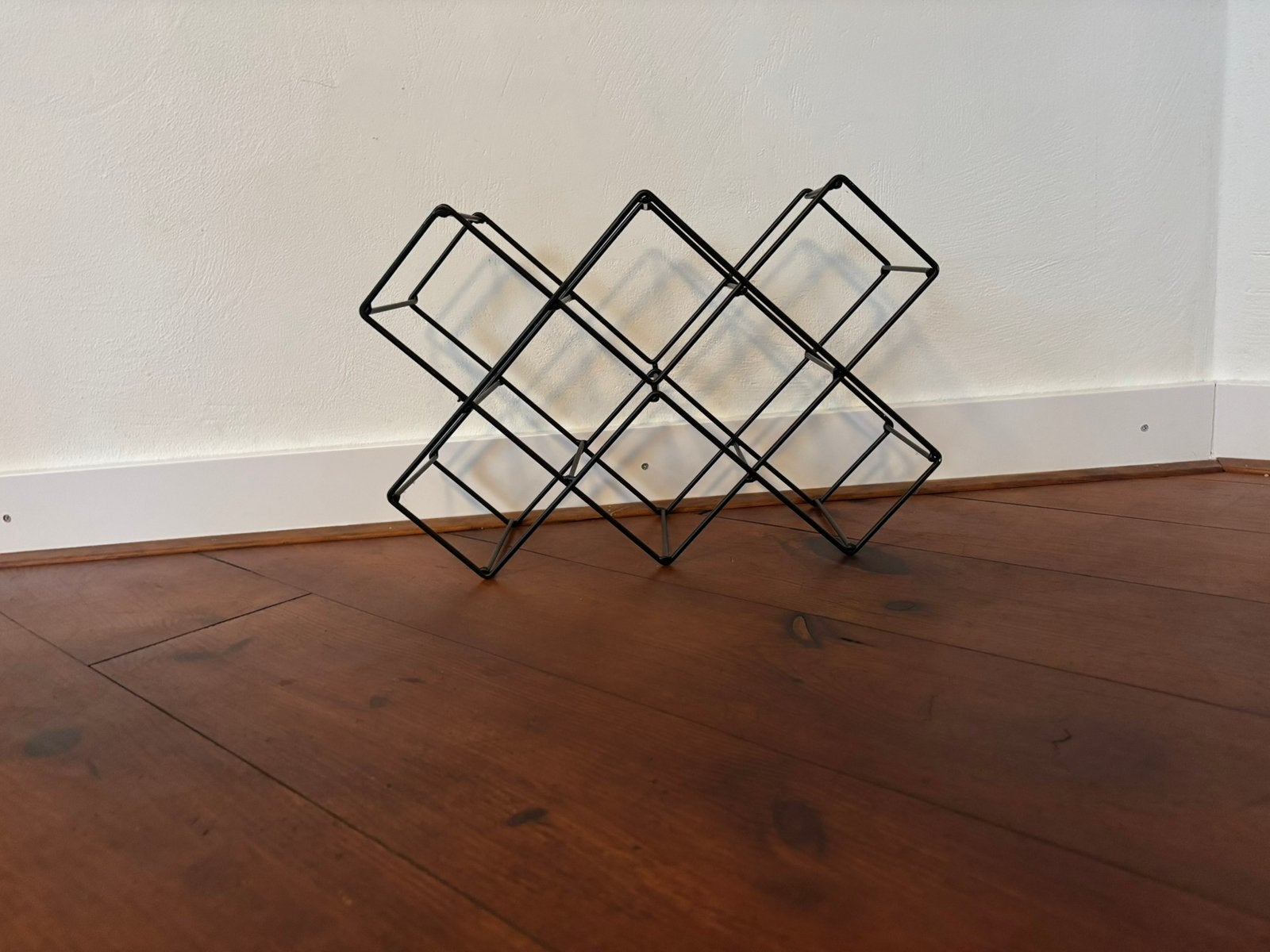 Elegant metalen wijnrek voor 8 flessen - 30x45 cm, Ophalen, Nieuw, Minder dan 5 flessen, Minder dan 50 cm
