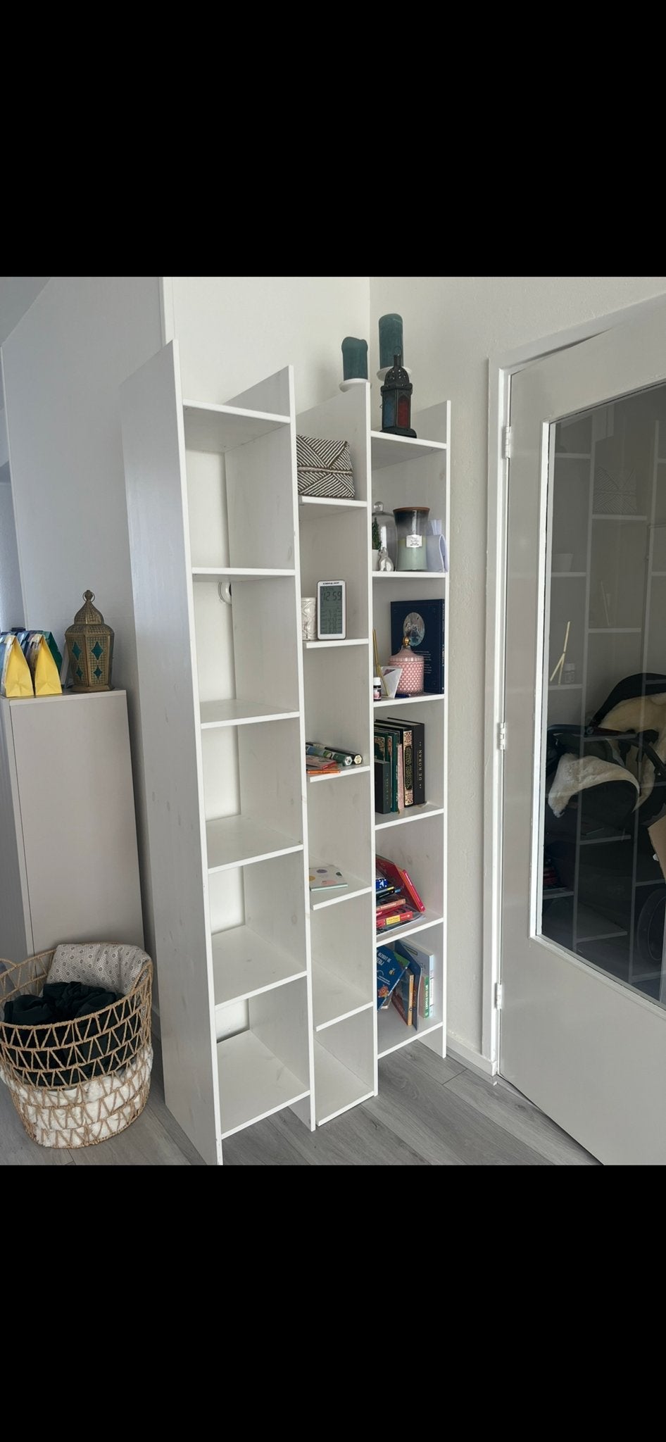 WOOOD Vakkenkast Grenen Wit, Ophalen, Met plank(en), Gebruikt, 50 tot 100 cm