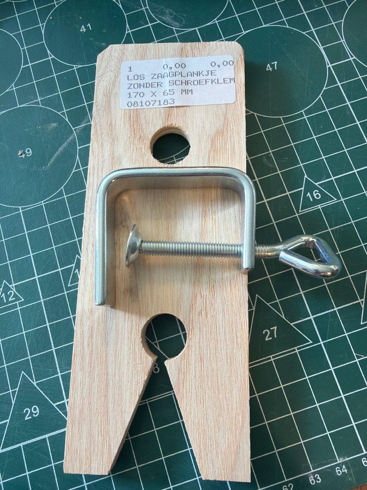 Edelsmeden Zaagplankje met bankschroefklem - 170 x 65 mm, Doe-het-zelf en Verbouw, Ophalen, Nieuw, Bankschroef, Overige merken