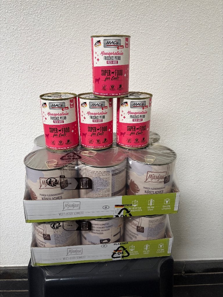 Hypoallergeen kattenvoer mono-proteïne paard Mjam-Mjam/Mac's, Ophalen of Verzenden, Kat