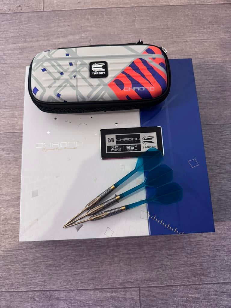 Target Raymond van Barneveld Chrono Swiss Point 95% 25 gram, Ophalen, Zo goed als nieuw, Pijlen