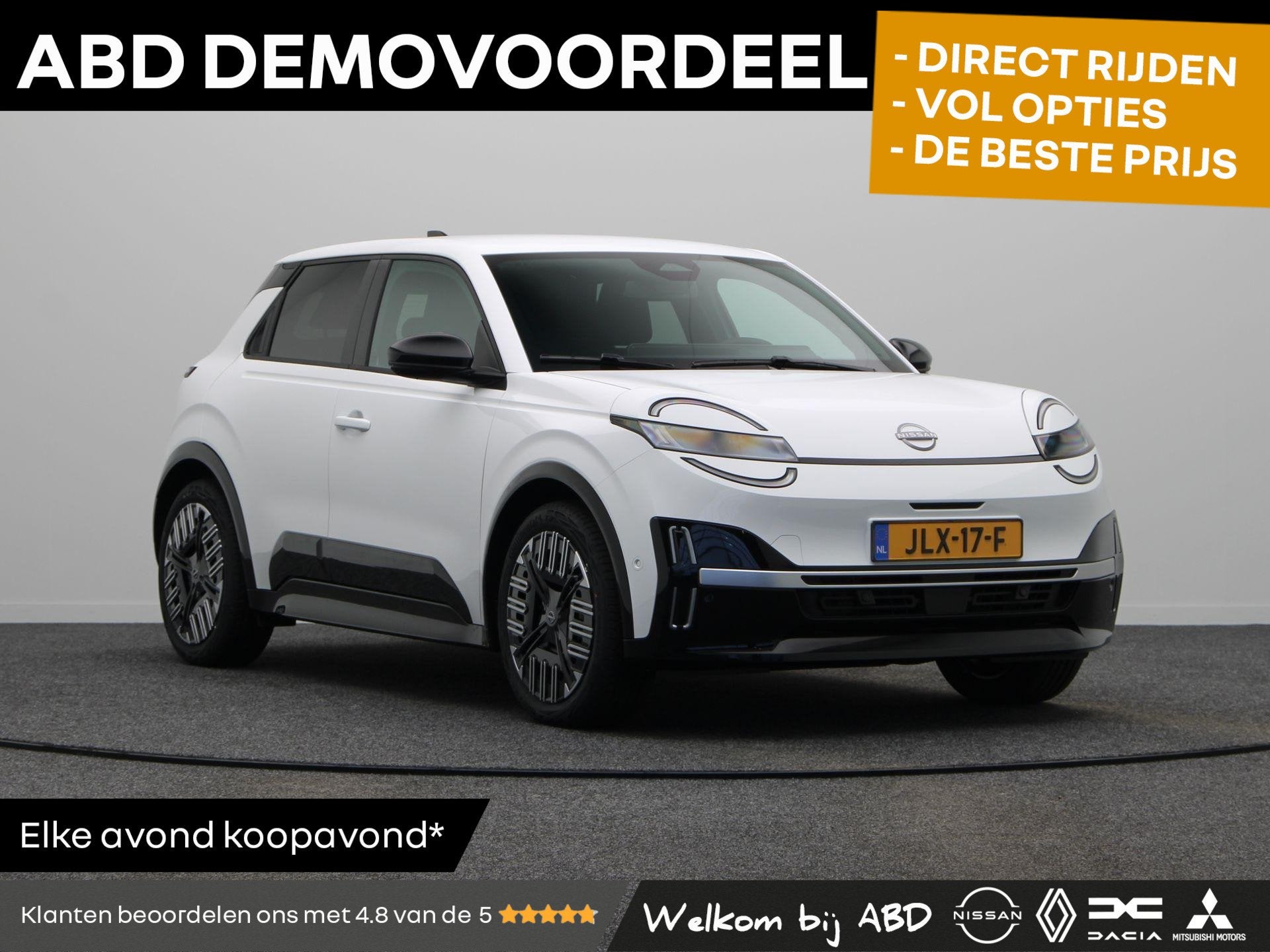Nissan Micra ADVANCE 52 kWh | Tot 416Km Actieradius | Google, Stof, 150 pk, Wit, Origineel Nederlands