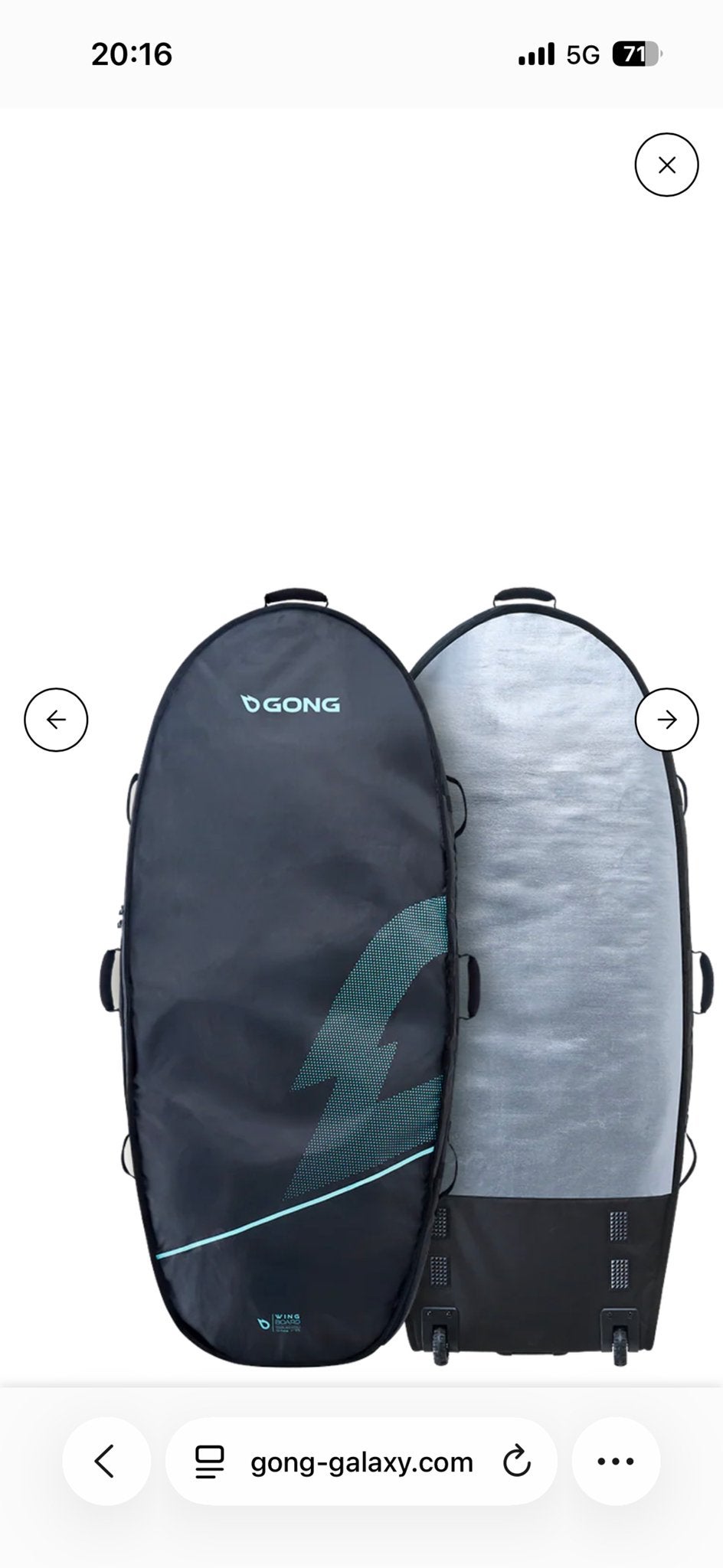 Gong Wingfoil Boardbag 5.5 - Zo goed als nieuw, Ophalen, Zo goed als nieuw, Wingsurf-accessoire